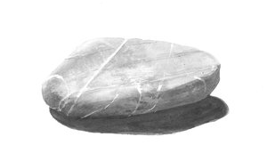 Pedra (acrílico sobre papel)